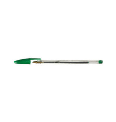 Kugelschreiber Cristal transparent/grün Mine 0,4mm Schreibfarbe grün