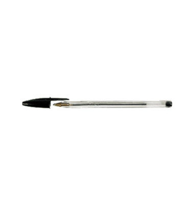 Kugelschreiber Cristal transparent/schwarz Mine 0,4mm Schreibfarbe schwarz