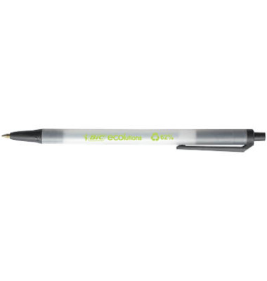 Kugelschreiber ECOlution Clic Stic transparent/schwarz Mine 0,4mm Schreibfarbe schwarz