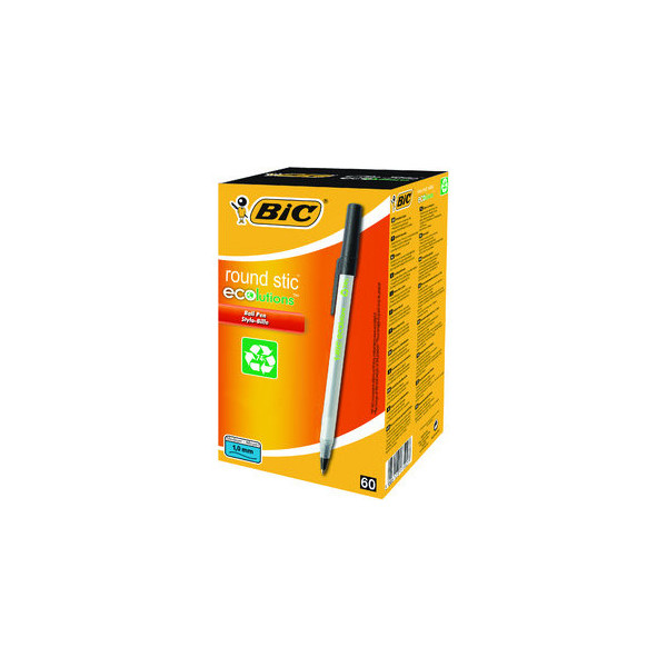 3086123256644 - Kugelschreiber ECOlutions Round Stic transparent schwarz Mine 04mm Schreibfarbe schwarz 3086123256644 BIC 3086123256644 - Kugelschreiber ECOlutions Round Stic transparent schwarz Mine 04mm Schreibfarbe schwarz 3086123256644 BIC