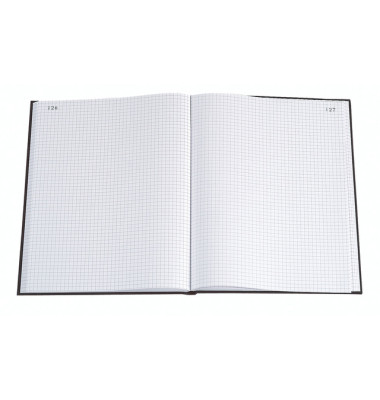 Geschäftsbuch 412E schwarz A4 kariert 110g 100 Blatt 200 Seiten paginiert