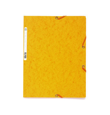 Eckspannmappe Nature Future 55509E, A4 gelb Karton 400g, f&uuml;r ca. 250 Blatt, mit 3 Einschlagklappen