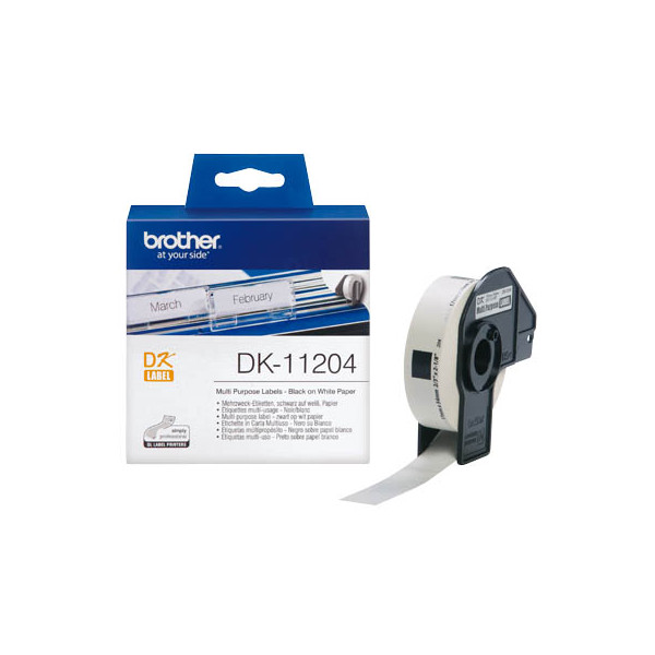 4977766628167 - DK-11204 - Schwarz auf Weiß - 17 x 54 mm 400 Etikett(en) (1 Rolle(n) x 400) Mehrzwecketiketten - für QL-1050 1060 1110 500 550 560 570 580 600 650 700 710 720 820