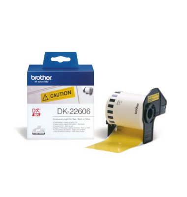 Etiketten DK-22606 62 mm x 15,24 m gelb Folie reißfest Etiketten DK-22606 62 mm x 15,24 m gelb Folie reißfest
