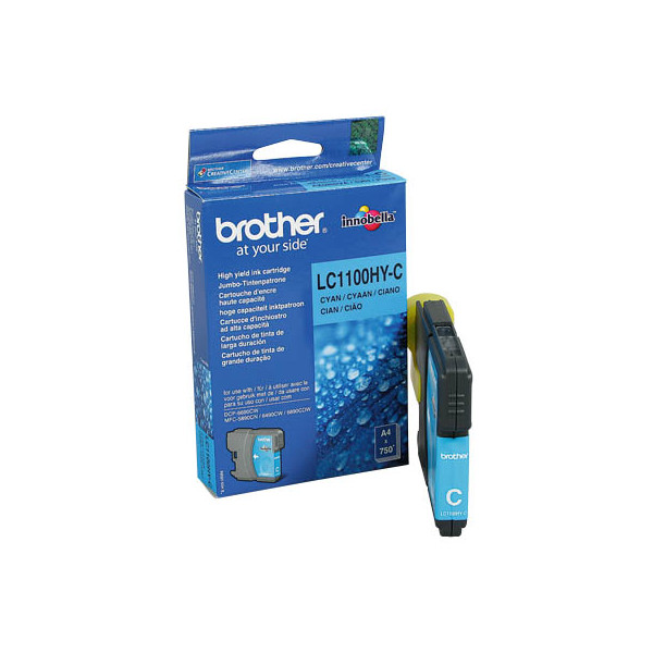 4977766659840 - Druckerpatrone LC1100HYC (LC-1100HY-C) cyan ca 750 Seiten 4977766659840 Brother