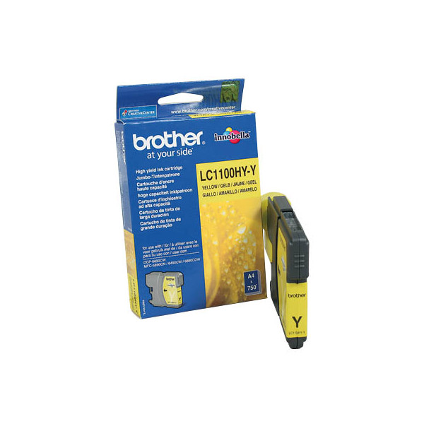 4977766659901 - Druckerpatrone LC1100HYY (LC-1100HY-Y) gelb ca 750 Seiten 4977766659901 Brother