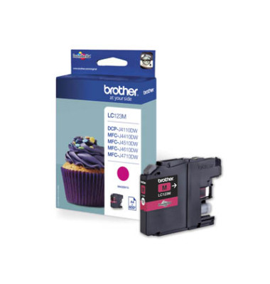 Druckerpatrone LC123M (kompatibel zu LC-123M), magenta, ca. 600 Seiten