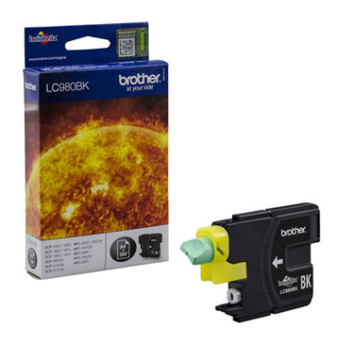 Druckerpatrone LC980BK (LC-980BK), schwarz, ca. 300 Seiten