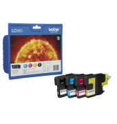 Brother Druckerpatrone LC-980VALBPDR, Multipack, schwarz, cyan 
