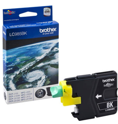 Druckerpatrone LC985BK (LC-985BK), schwarz, ca. 300 Seiten