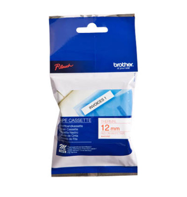 P-touch Schriftband MK-232BZ 12mm x 8m rot/weiß selbstklebend