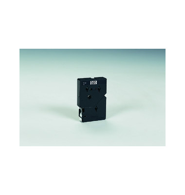 P-touch Schriftband TC-201 12mm x 7,7m schwarz/weiß laminiert selbstklebend 10 Stück