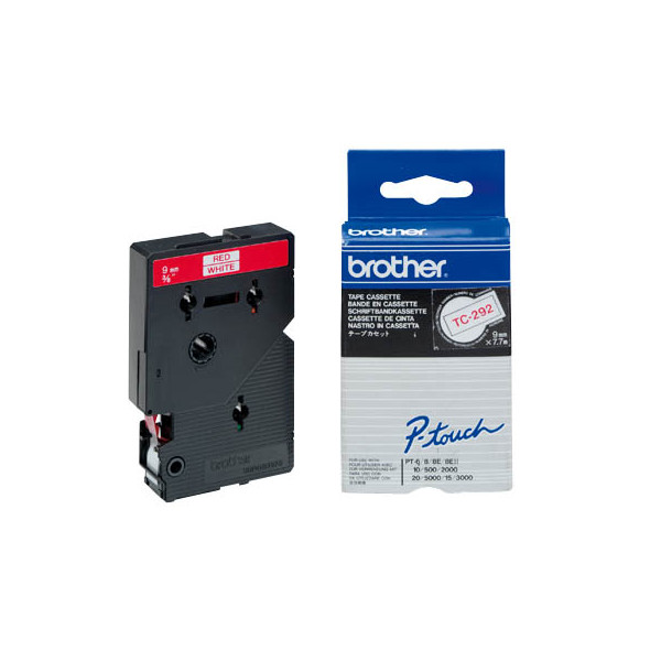 4977766050807 - 9 mm rot auf weiß brother Schriftband TC-292 TC292 9 mm rot auf weiß 1 St TC292 4977766050807