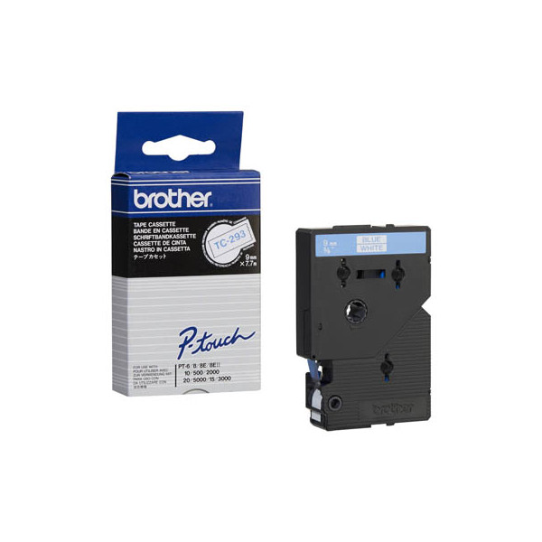 4977766050814 - 9 mm blau auf weiß brother Schriftband TC-293 TC293 9 mm blau auf weiß 1 St TC293 4977766050814
