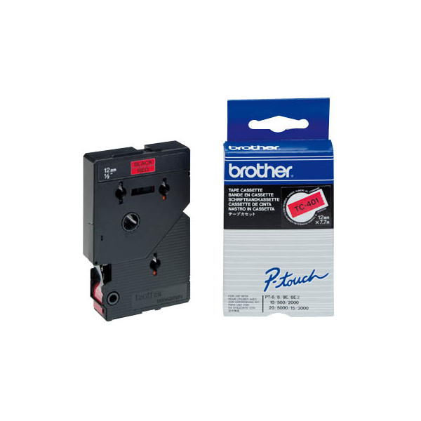 4977766050593 - 12 mm schwarz auf rot brother Schriftband TC-401 TC401 12 mm schwarz auf rot 1 St TC401 4977766050593