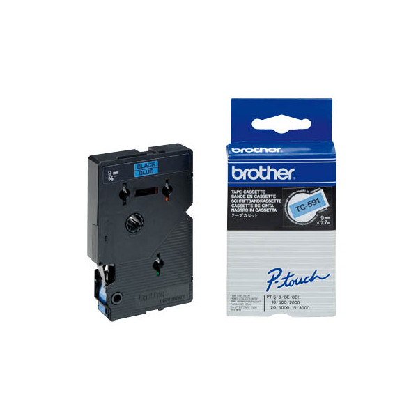 4977766050746 - 9 mm schwarz auf blau brother Schriftband TC-591 TC591 9 mm schwarz auf blau 1 St TC591 4977766050746