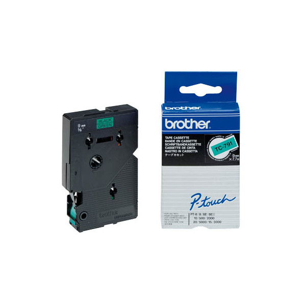 4977766050760 - 9 mm schwarz auf grün brother Schriftband TC-791 TC791 9 mm schwarz auf grün 1 St TC791 4977766050760