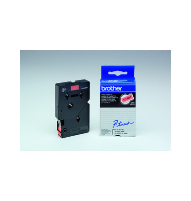 P-touch Schriftband TC-B01 12mm x 7,7m schwarz/signalorange laminiert selbstklebend