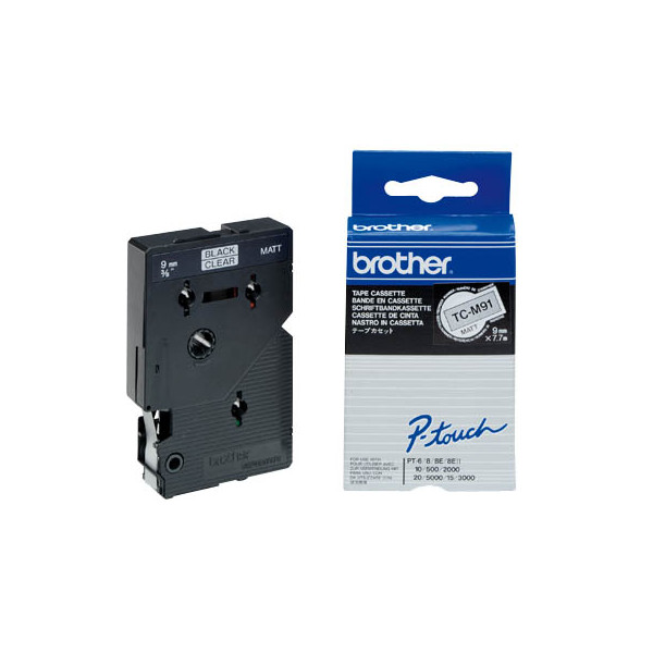 4977766050678 - 9 mm schwarz auf transparent brother Schriftband TC-M91 TCM91 9 mm schwarz auf transparent 1 St TCM91 4977766050678