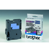 P-touch Schriftband TX-151 24mm x 15,4m schwarz/farblos laminert selbstklebend