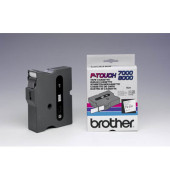 P-touch Schriftband TX-251 24mm x 15,4m schwarz/weiß laminert selbstklebend