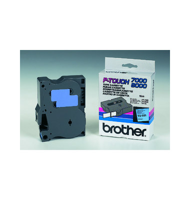 P-Touch Schriftband TX-551 schwarz auf blau 24mm x 15,4m P-Touch Schriftband TX-551 schwarz auf blau 24mm x 15,4m