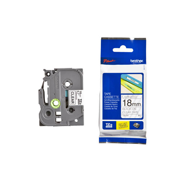 4977766684934 - 18 mm schwarz auf transparent brother Schriftband TZe-141 TZE141 18 mm schwarz auf transparent 1 St TZE141 4977766684934
