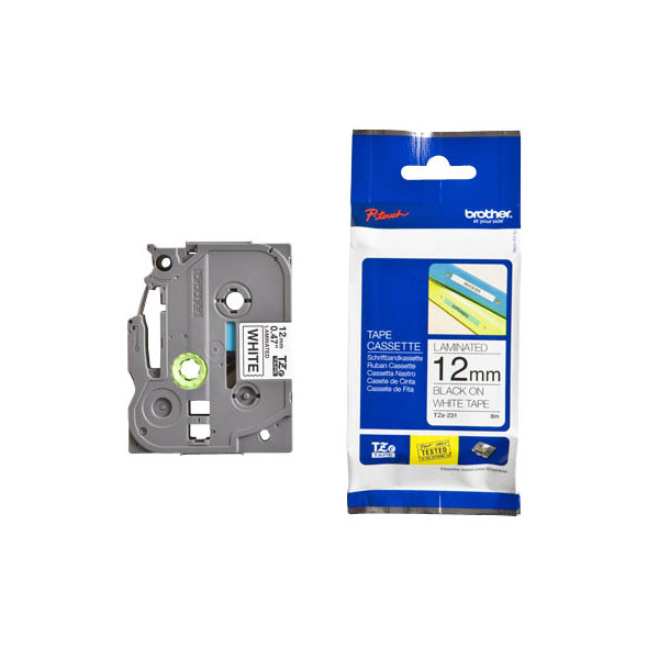 4977766685177 - 12 mm schwarz auf weiß brother Schriftband TZe-231 TZE231 12 mm schwarz auf weiß 1 St TZE231 4977766685177