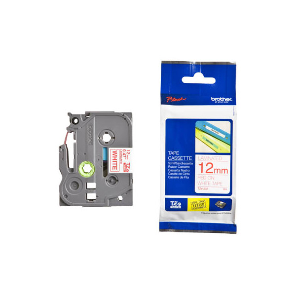 4977766685245 - 12 mm rot auf weiß brother Schriftband TZe-232 TZE232 12 mm rot auf weiß 1 St TZE232 4977766685245