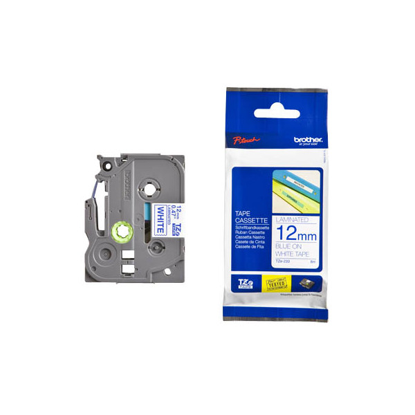 4977766685276 - 12 mm blau auf weiß brother Schriftband TZe-233 TZE233 12 mm blau auf weiß 1 St TZE233 4977766685276
