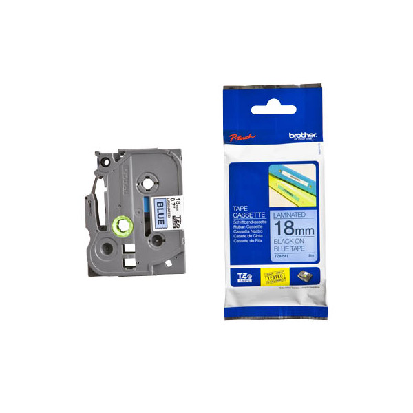4977766686501 - TZe 541 - Laminiertes Band - Schwarz auf Blau - Rolle (18 cm x 8 m) - 1 Rolle(n) - für P-Touch PT-1230 18 183