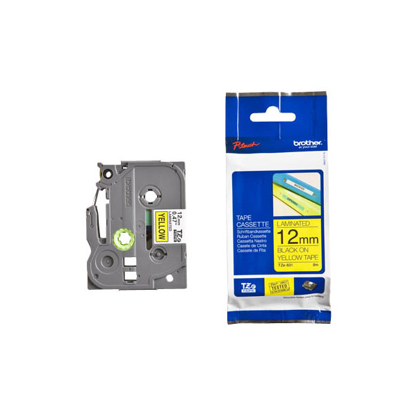 4977766686686 - 12 mm schwarz auf gelb brother Schriftband TZe-631 TZE631 12 mm schwarz auf gelb 1 St TZE631 4977766686686