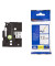 P-touch Kabel-Schriftband TZe-FX231 12mm x 8m schwarz/weiß laminiert selbstklebend
