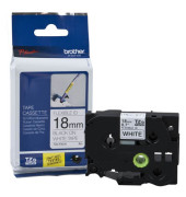 P-touch Schriftband TZe-FX241 18mm x 8m schwarz/weiß laminiert selbstklebend