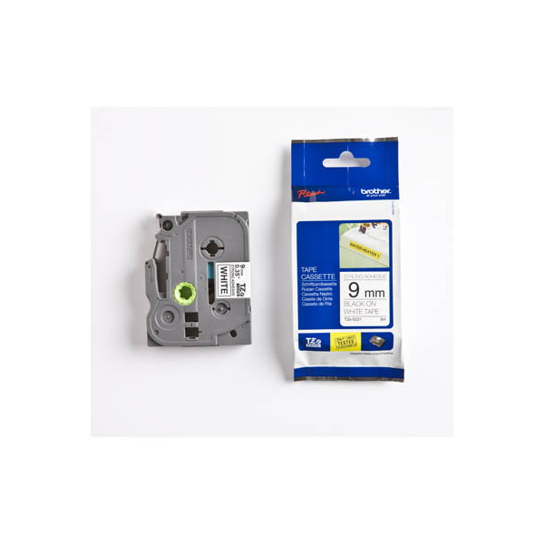 4977766693325 - 9 mm schwarz auf weiß brother Schriftband TZe-S221 TZES221 9 mm schwarz auf weiß 1 St TZES221 4977766693325