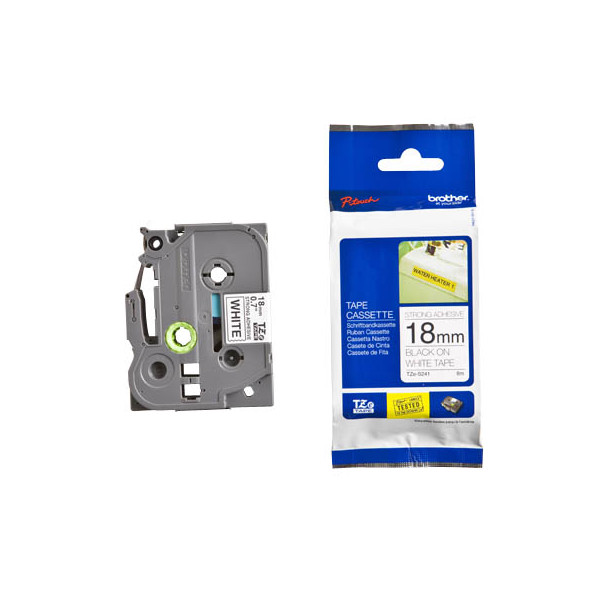 4977766692175 - 18 mm schwarz auf weiß brother Schriftband TZe-S241 TZES241 18 mm schwarz auf weiß 1 St TZES241 4977766692175