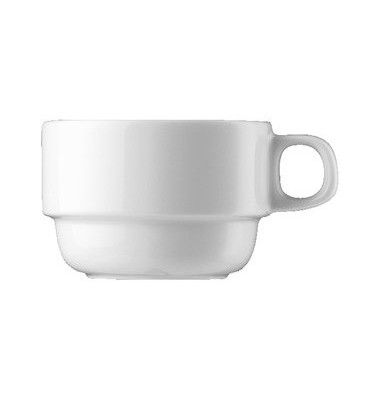 Kaffeetasse weiß Form 6200 Porzellan 180ml  6 Stück