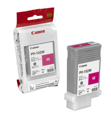 Druckerpatrone 0897B001 (PFI-102M), magenta, ca. 740 Seiten