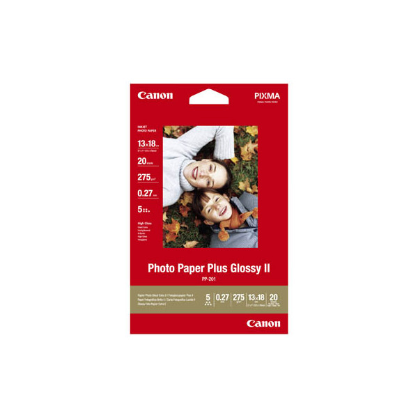 4960999537276 - Fotopapier PP-201 Plus Glossy II 2311B018 13x18cm für Inkjet 260g weiß hochglänzend einseitig bedruckbar 4960999537276 20 Blatt