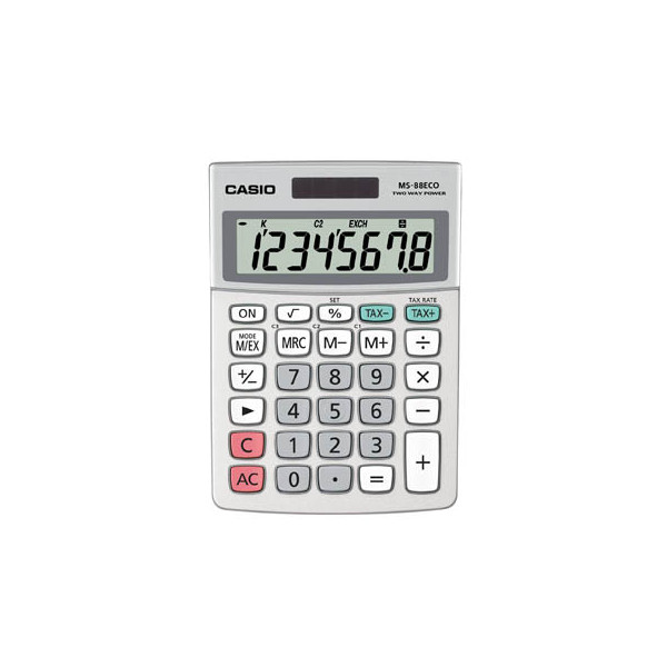 CASIO Tischrechner 8-stellig silber 