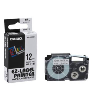 Schriftbandkassette XR-12WE1 schwarz weiß 12mm x 8m Schriftbandkassette XR-12WE1 schwarz weiß 12mm x 8m