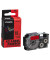 Schriftband XR-18RD1 18mm x 8m schwarz/rot laminiert stark selbstklebend