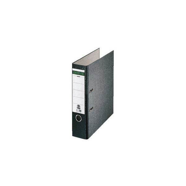 Centra 220105 Standard-Ordner (grauappe RC, mit Wolkenmarmor-Papier-Kaschierung, A4, 8 cm Rückenbreite) schwarz