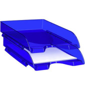 Briefablage Pro Happy 1002000721 A4 / C4 ultramarinblau-transparent Kunststoff stapelbar