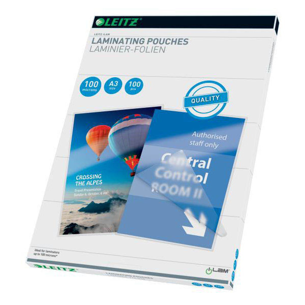 5411313169196 - Laminierfolien iLAM Quality 16919 A3 303x426mm 100mic x2 glänzend mit Abheftlochung 5411313169196 100 Stück