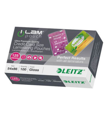 Laminierfolien iLAM 33810, Karten, 54x86mm, glänzend