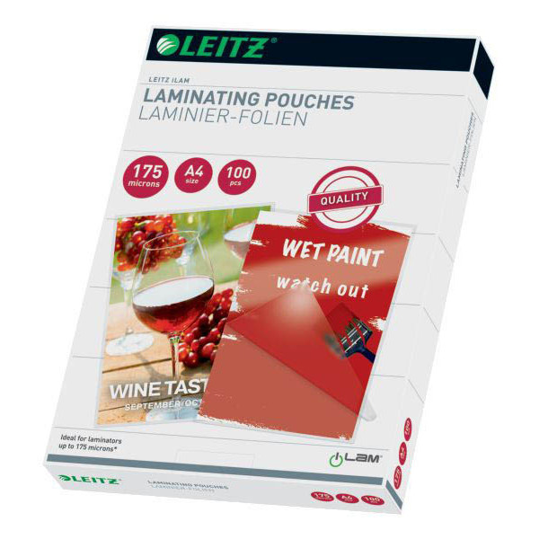 5411313169332 - Laminierfolien iLAM Quality 16933 A4 216x303mm 175mic x2 glänzend mit Abheftlochung 5411313169332 100 Stück