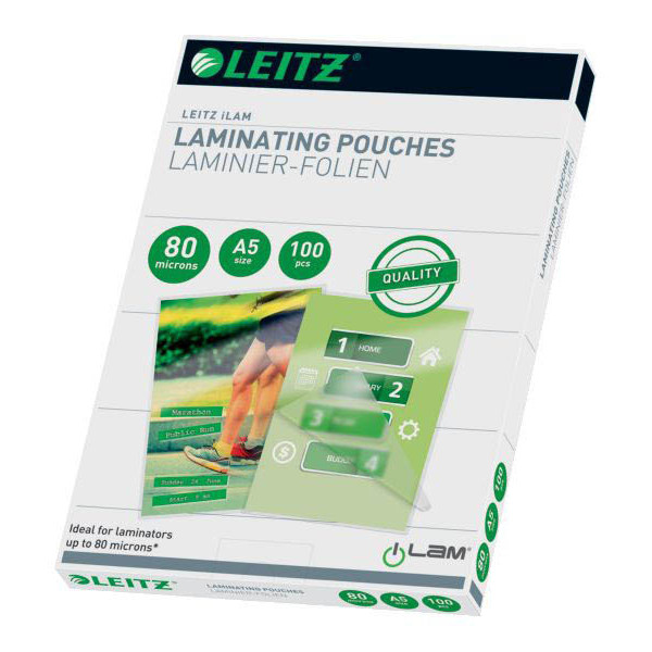 5411313338172 - Laminierfolien iLAM 33817 A5 Hoch-& Querformat Stärke 80 µm L 222 x B 160 mm PET farblos 100 Stück