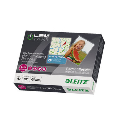 Laminierfolien iLAM Quality 33805, A7, 80x111mm, 125mic x2, glänzend