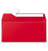 Designbriefumschlag Pollen 5585C, Din Lang, haftklebend, 120g, kirschrot
